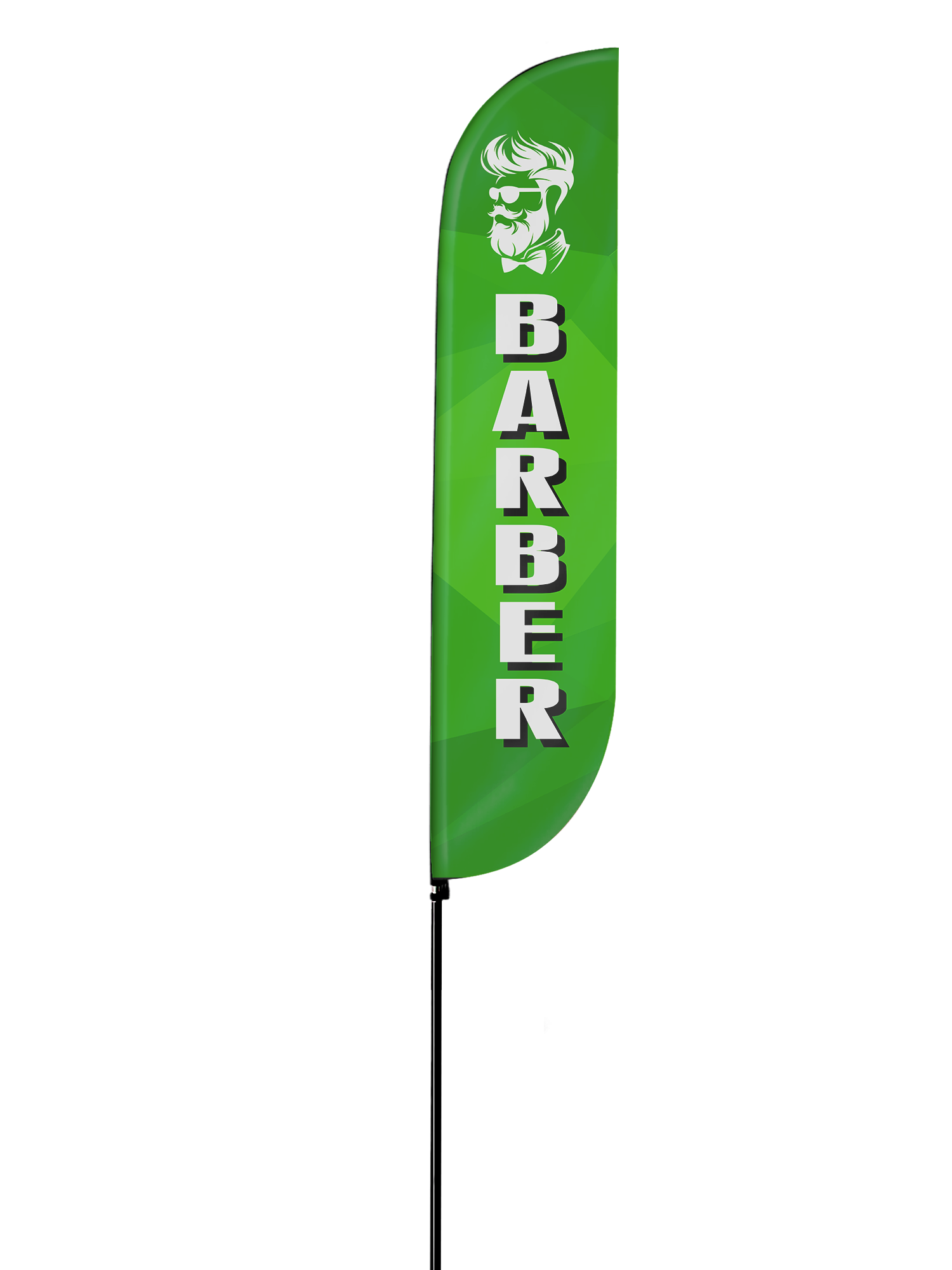 Apple Green Barber Feather Flag / Swooper Flag
