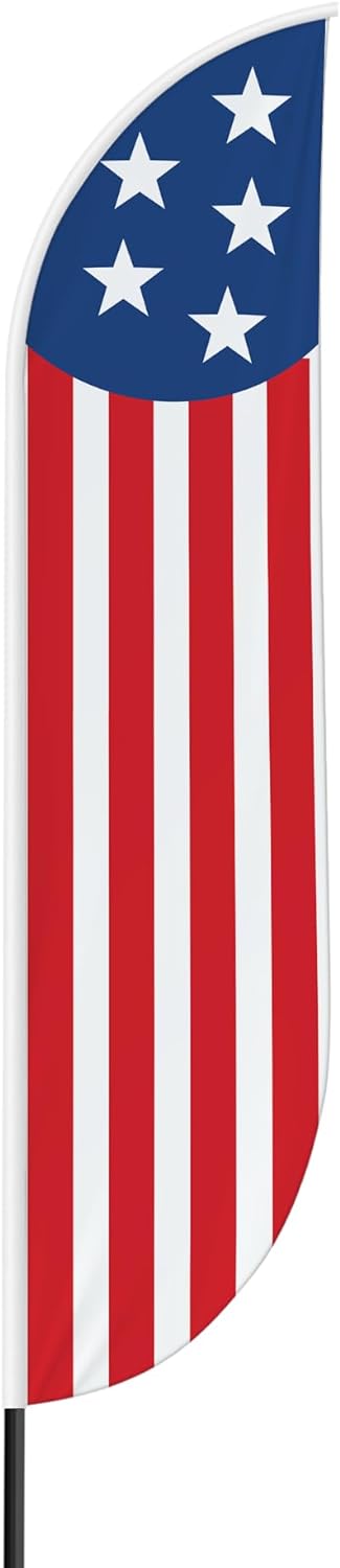 American Patriotic Feather Flag / Swooper Flag