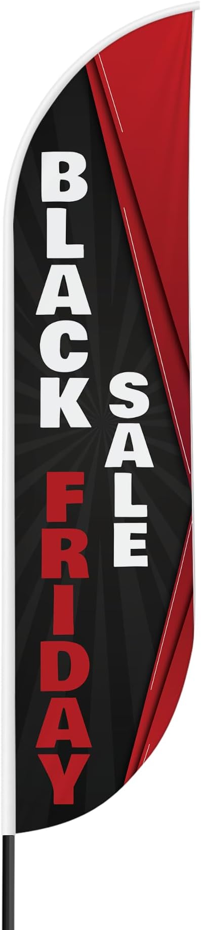 Blackk Friday Sale Feather Flag / Swooper Flag