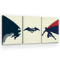 Batman vs Superman Wall Canvas Set of 3 - 16x24