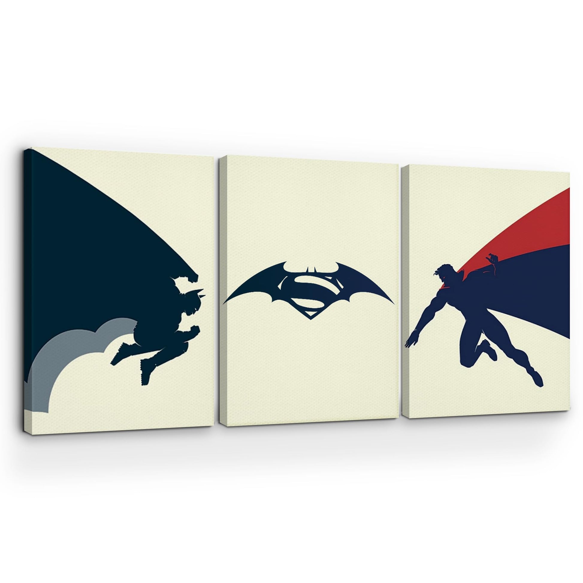 Batman vs Superman Wall Canvas Set of 3 - 16x24