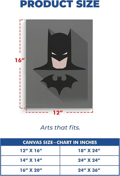 Batman Wall Canvas Set of 1 Set of 1 - 12x16