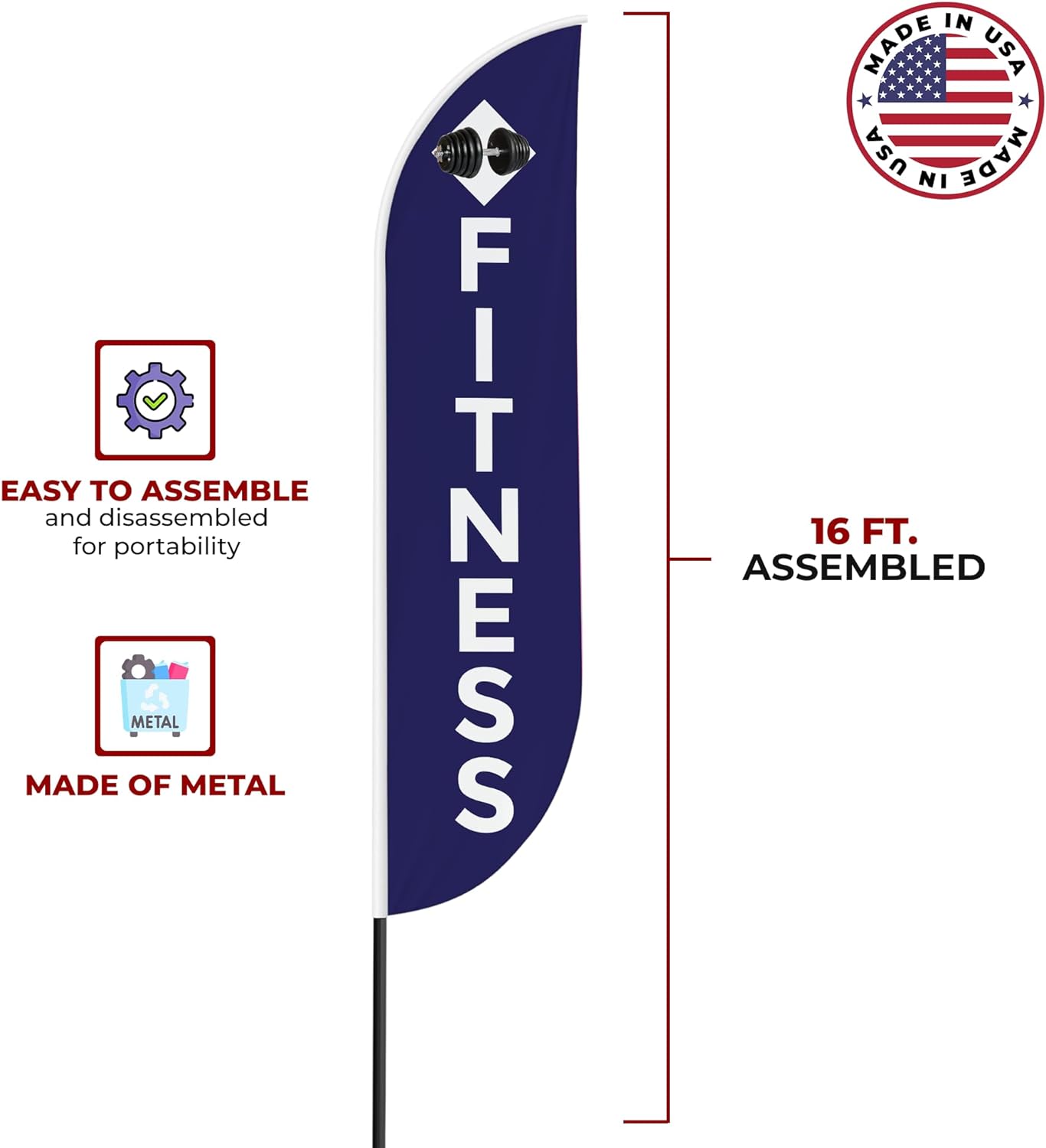 Fitness Feather Flag / Swooper Flag