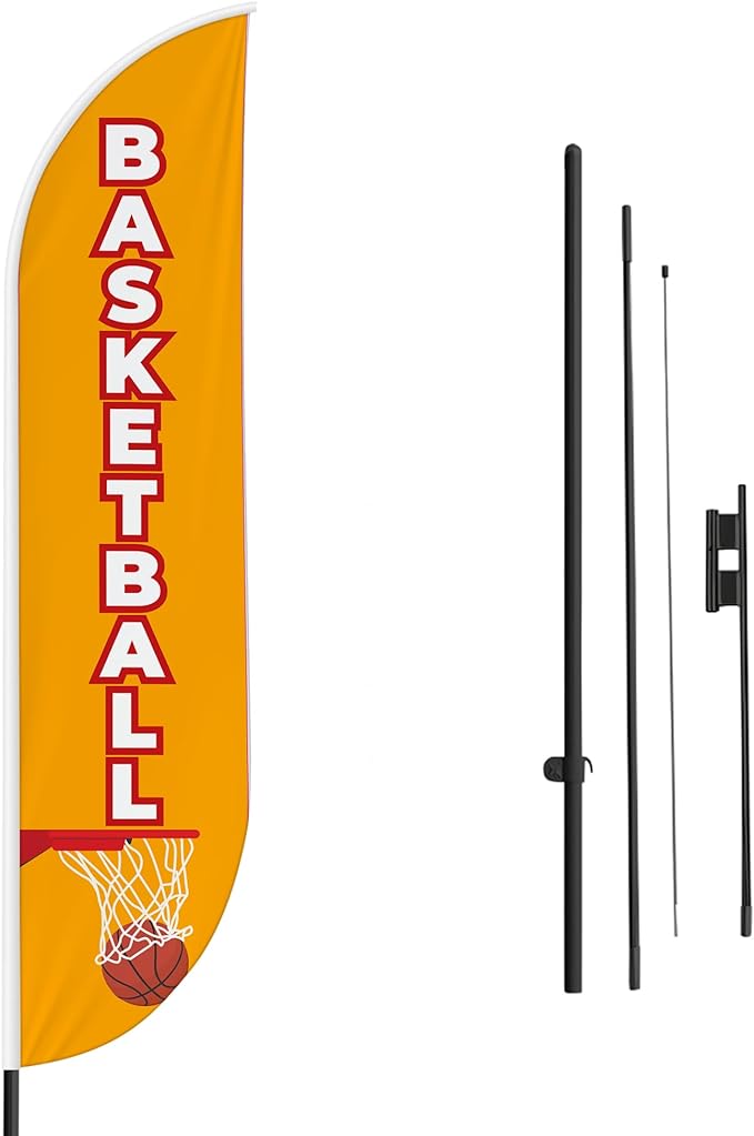 Basketball Feather Flag / Swooper Flag