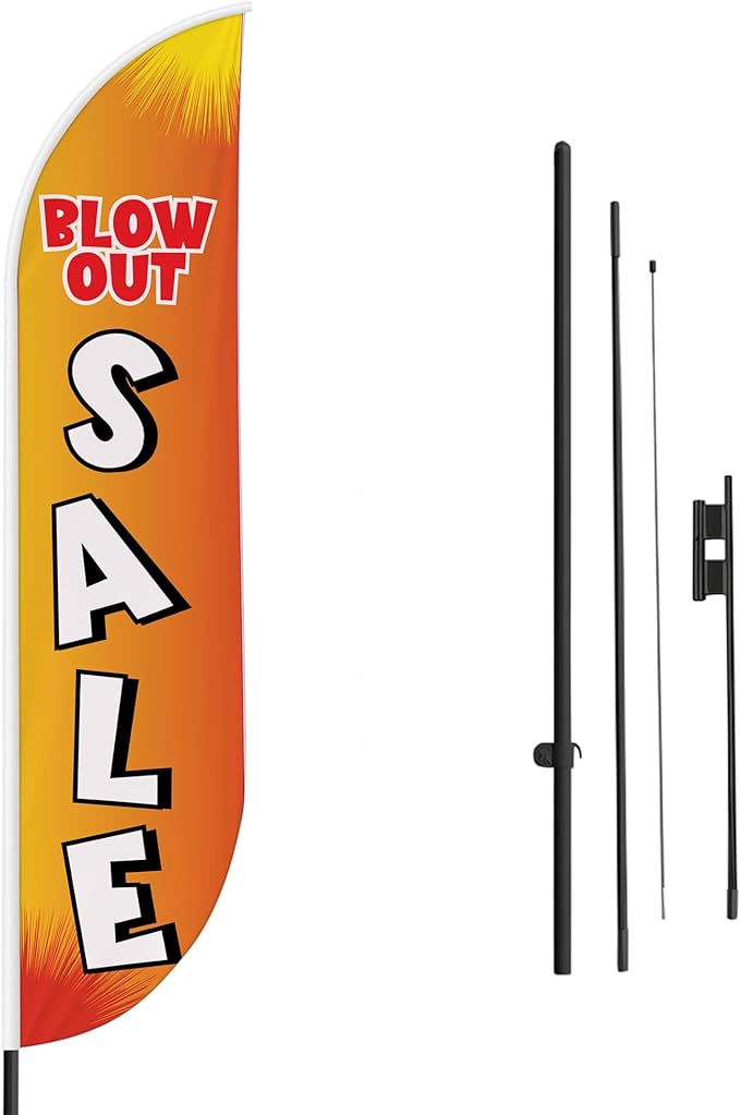 Blow Out Sale Feather Flag / Swooper Flag