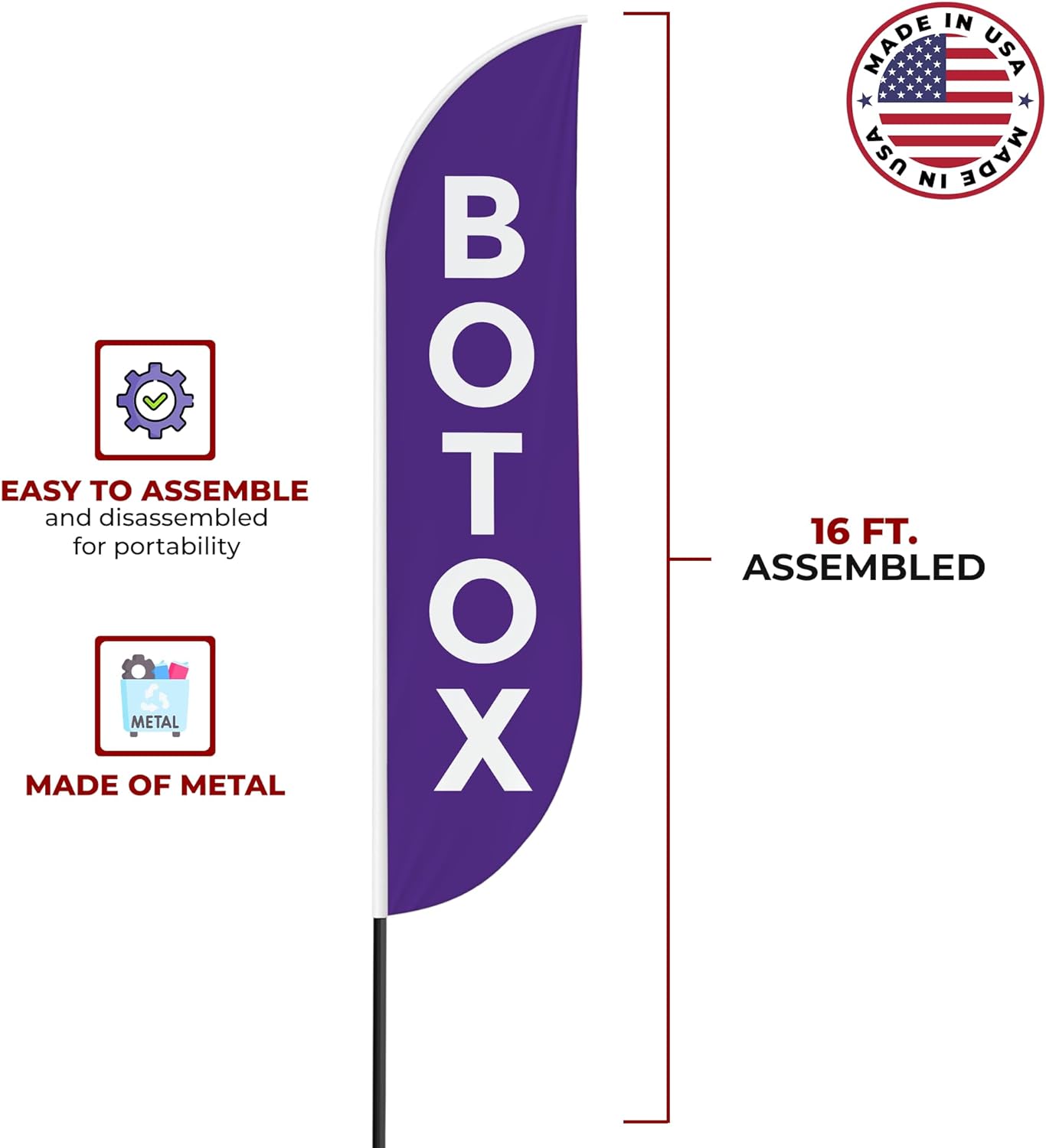 Botox Feather Flag / Swooper Flag