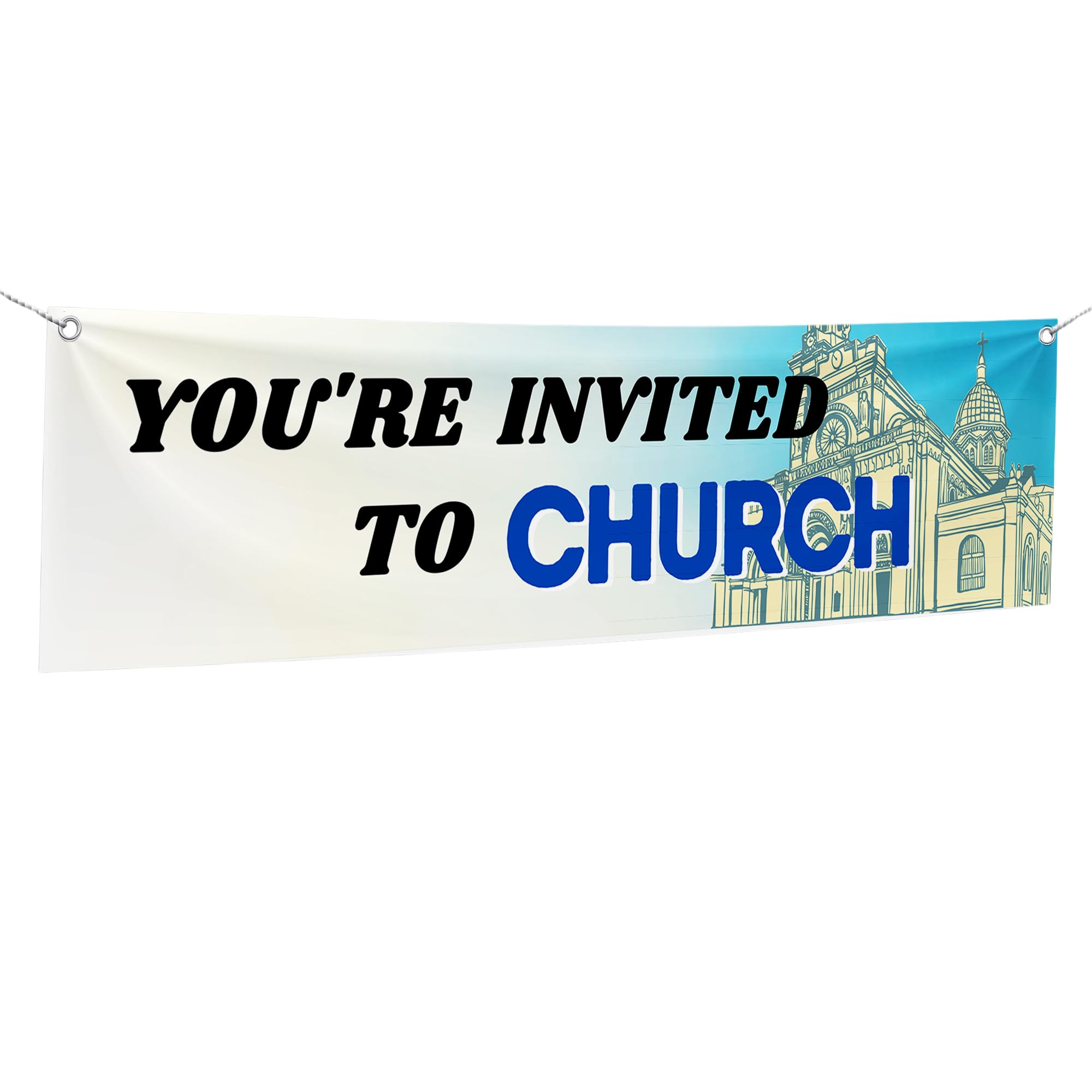 You're Invited to Church Large Banner