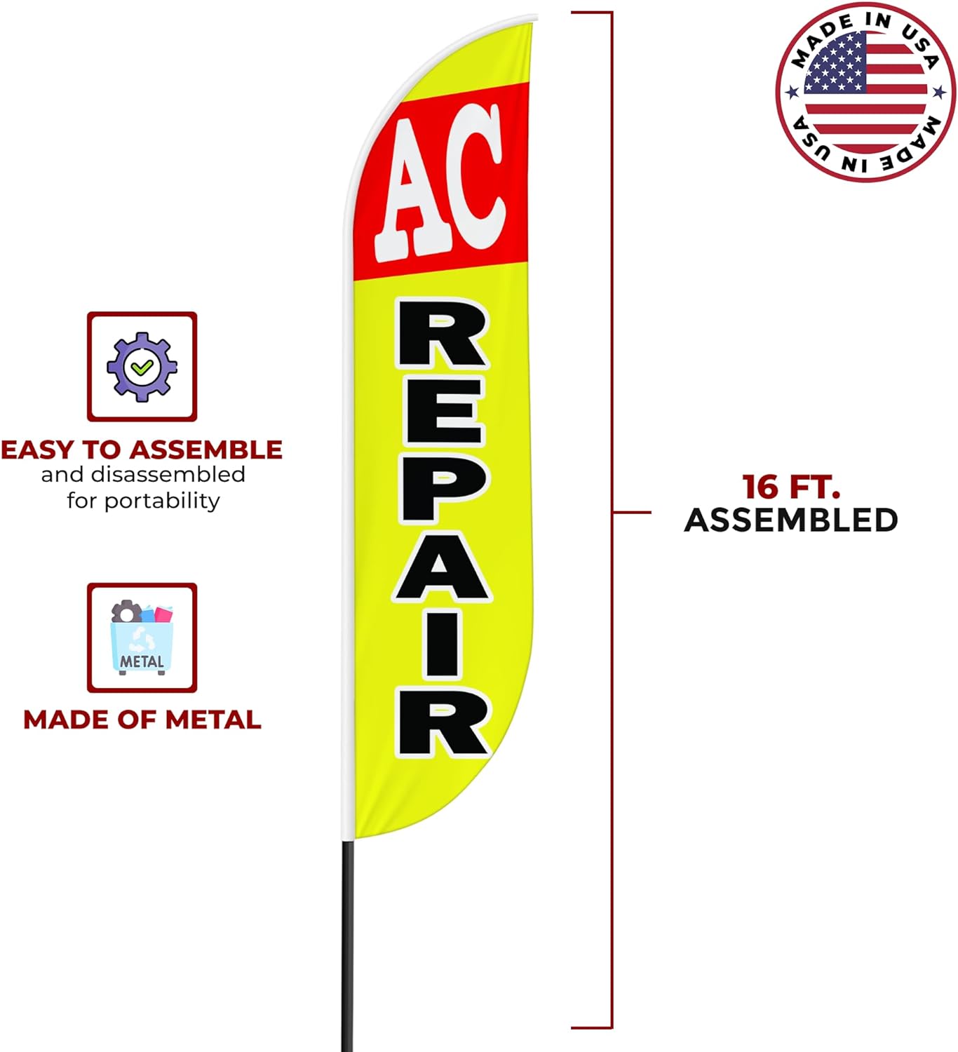 AC Repair Feather Flag