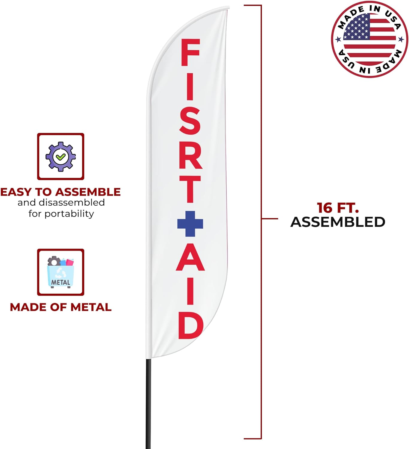 First Aid Feather Flag / Swooper Flag