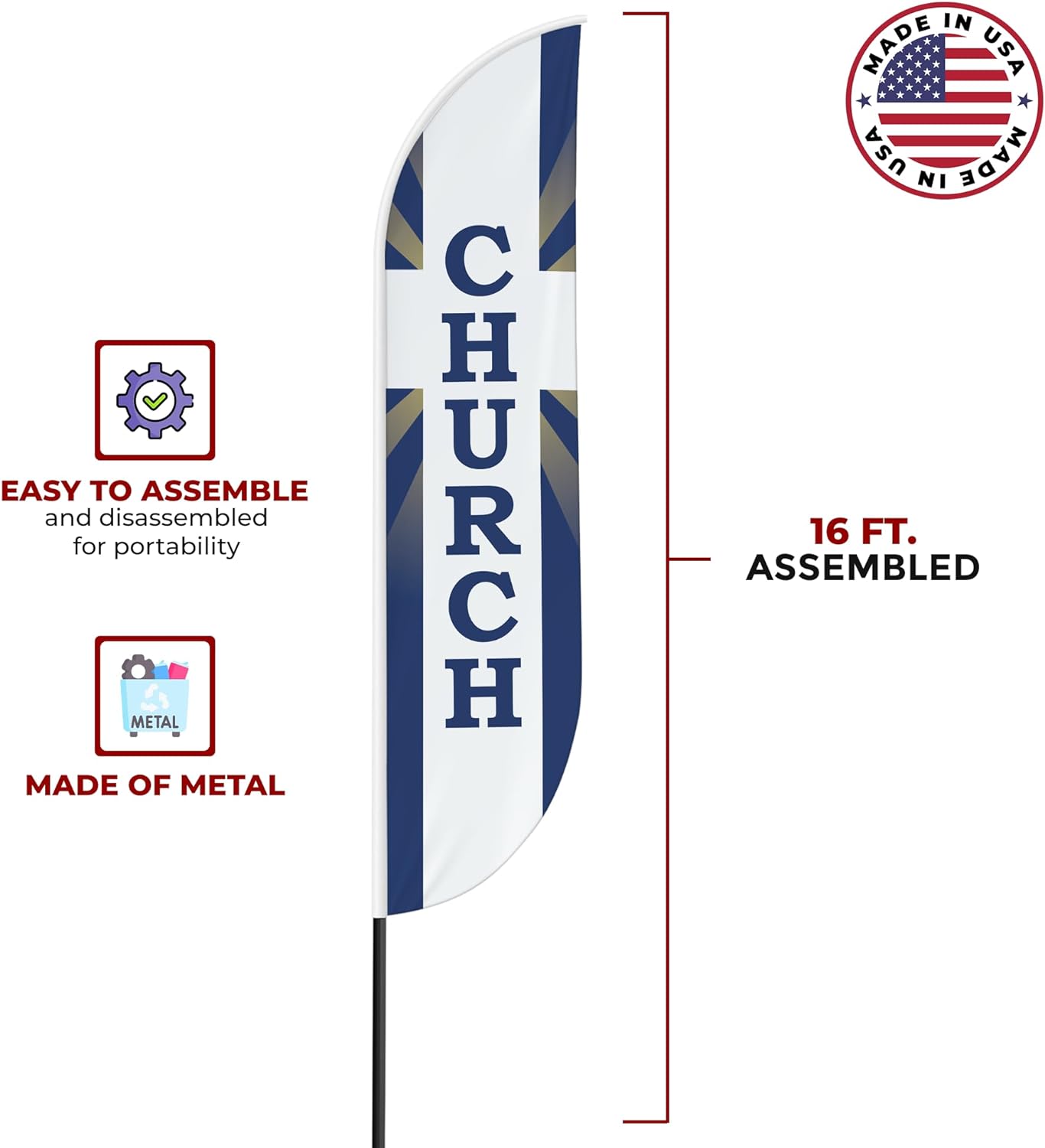 Church Feather Flag / Swooper Flag