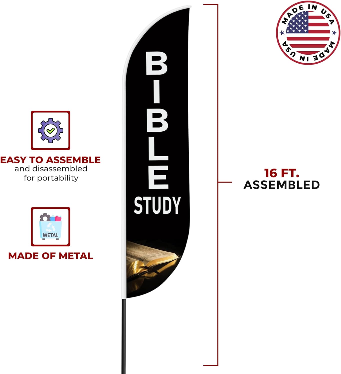 Bible Study Feather Flag / Swooper Flag