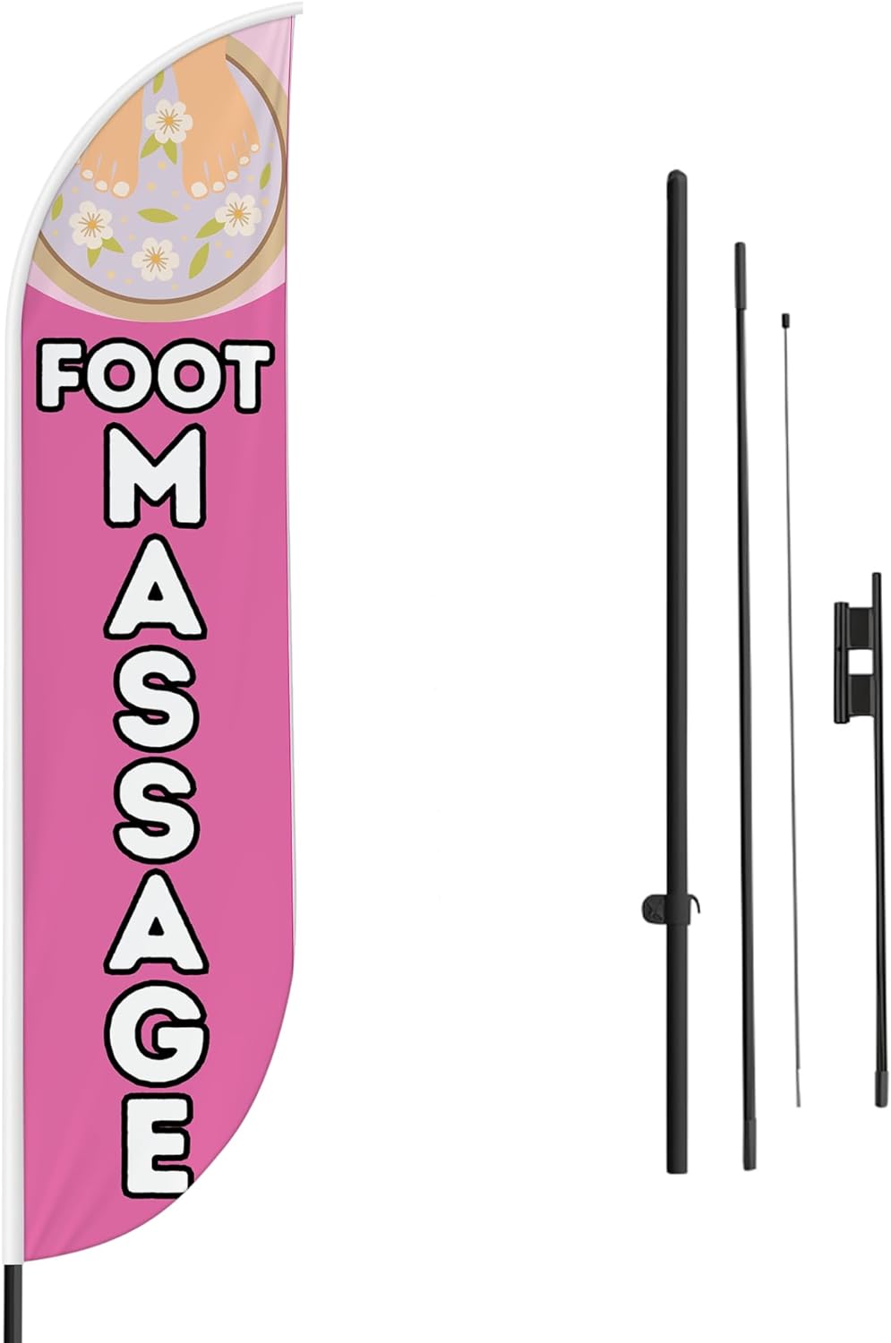 Foot Massage Feather Flag / Swooper Flag