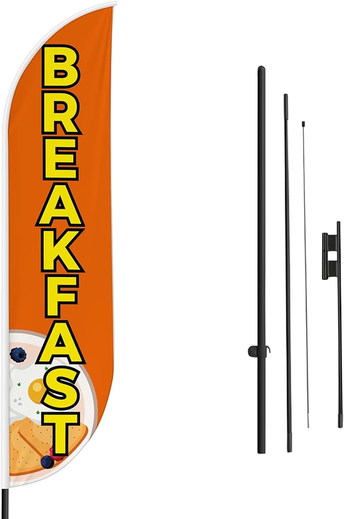 Breakfast Feather Flag / Swooper Flag