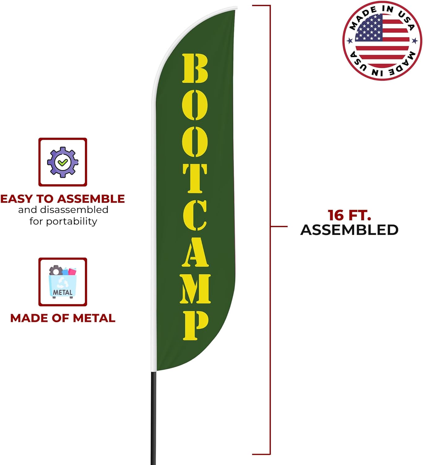 Boot Camp Feather Flag / Swooper Flag