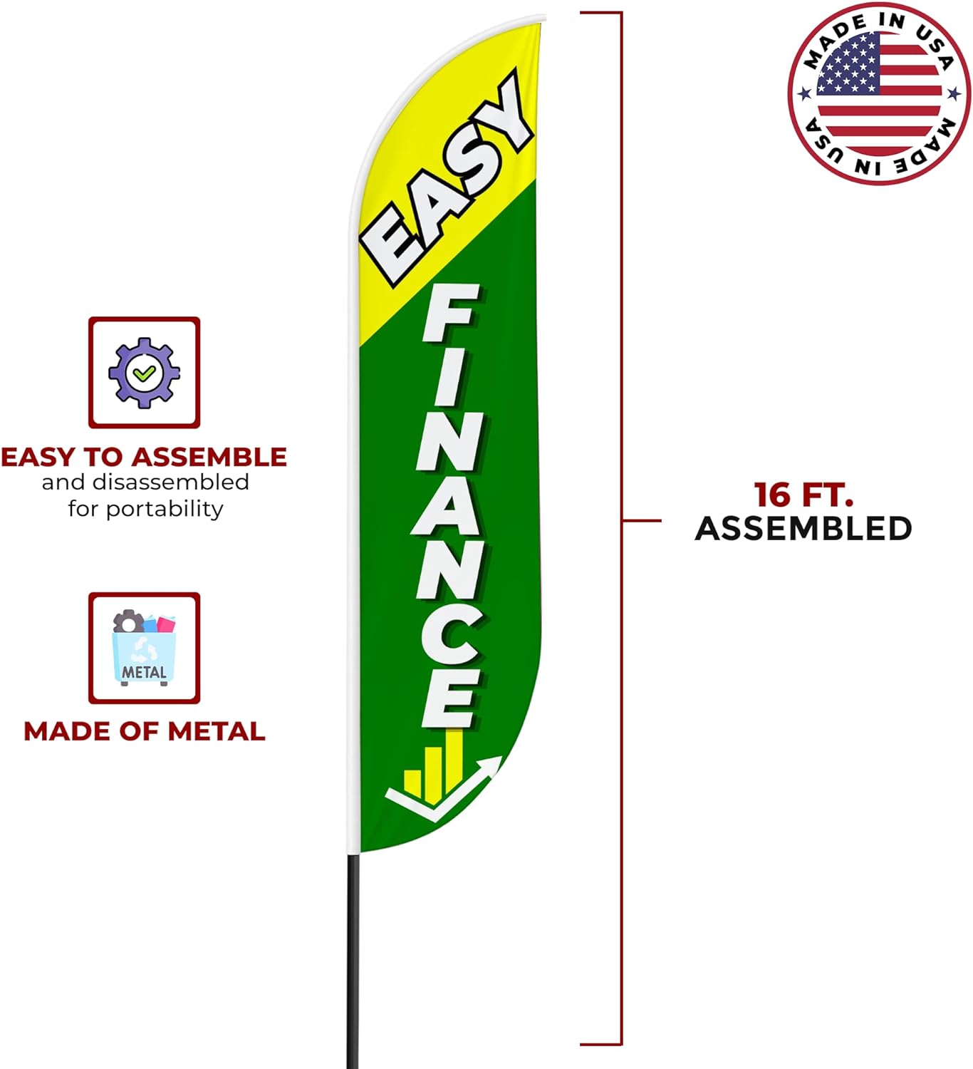 Easy Finance Feather Flag / Swooper Flag