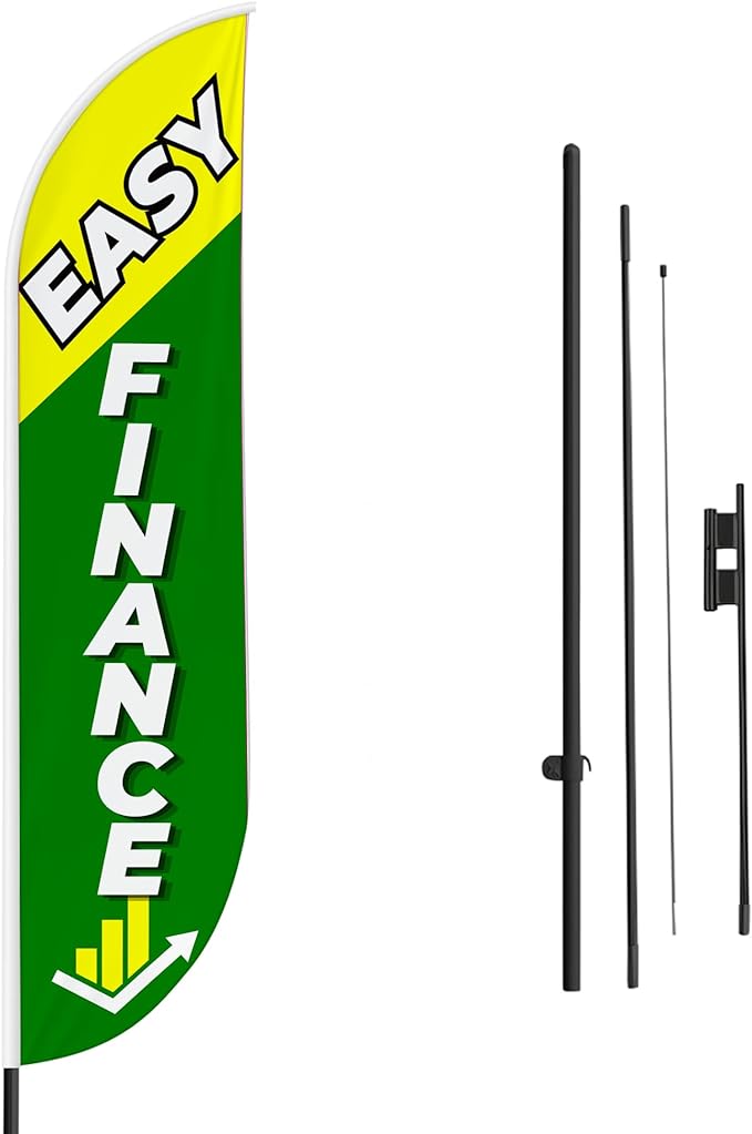 Easy Finance Feather Flag / Swooper Flag