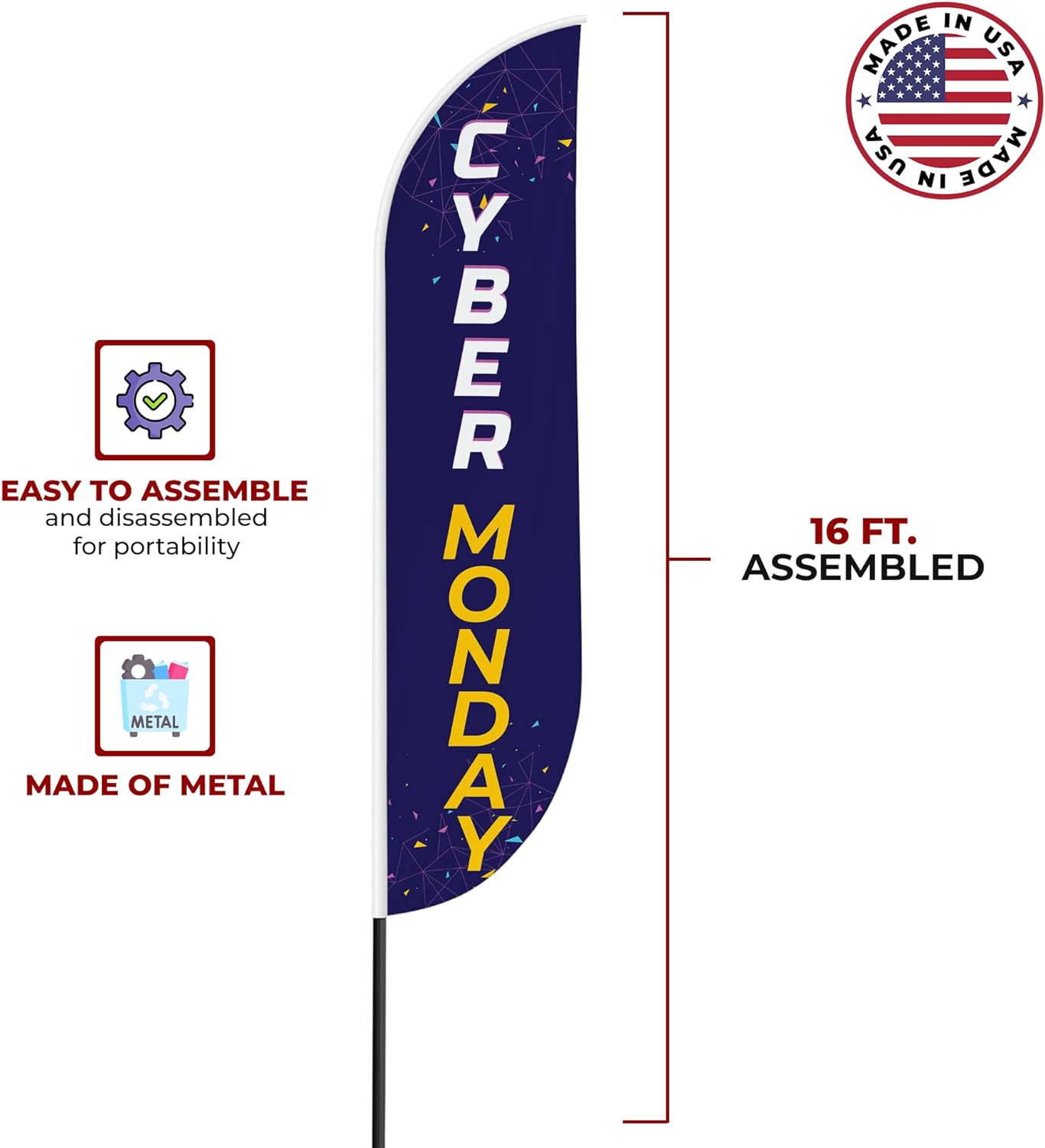 Cyberr Monday Feather Flag / Swooper Flag