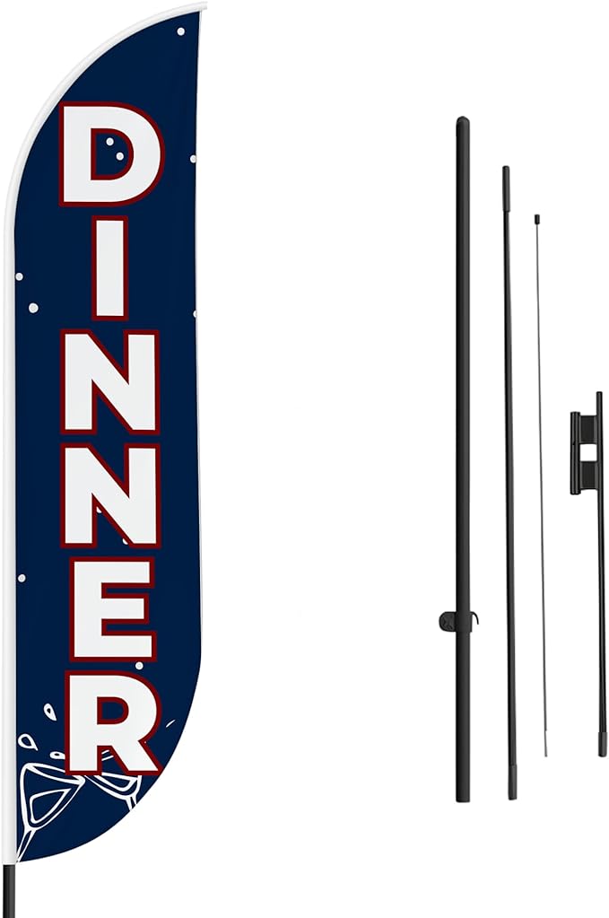 Dinner Feather Flag / Swooper Flag