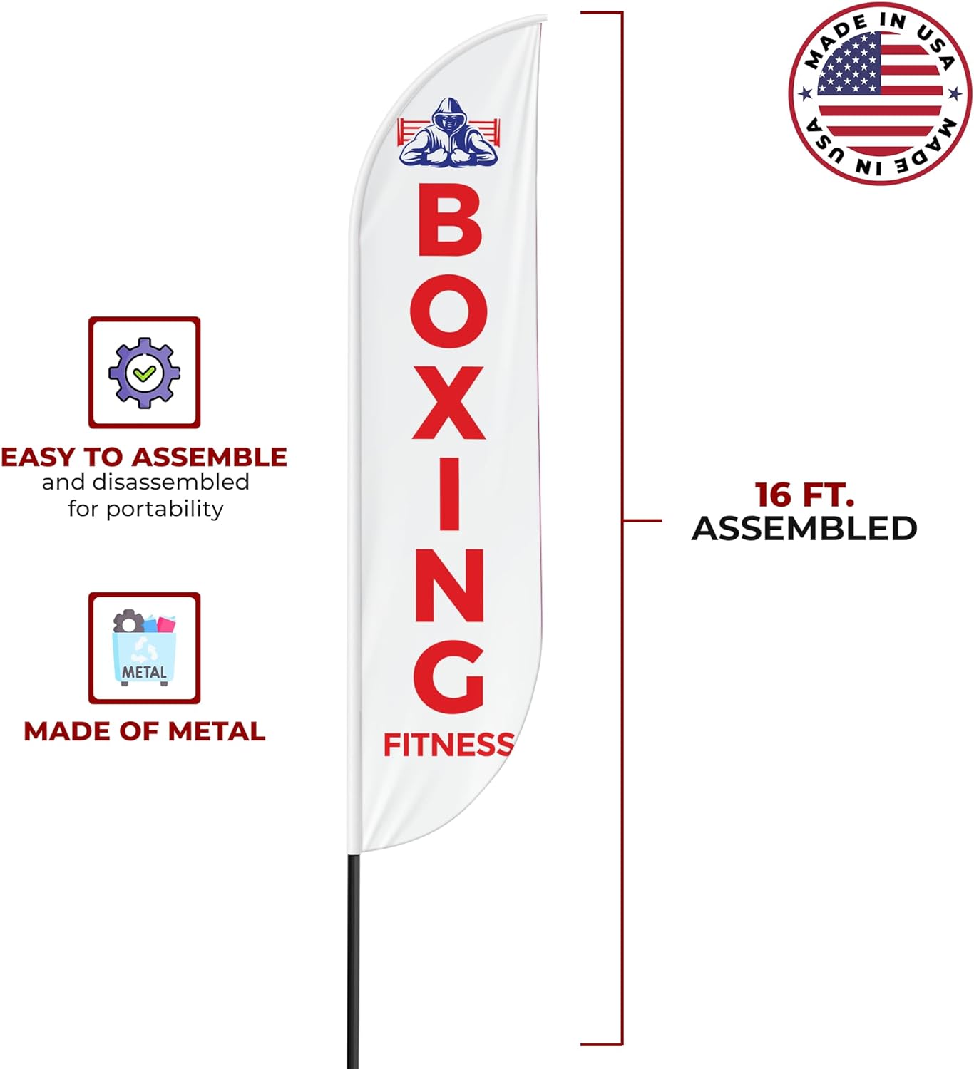 Boxing Fitness Feather Flag / Swooper Flag