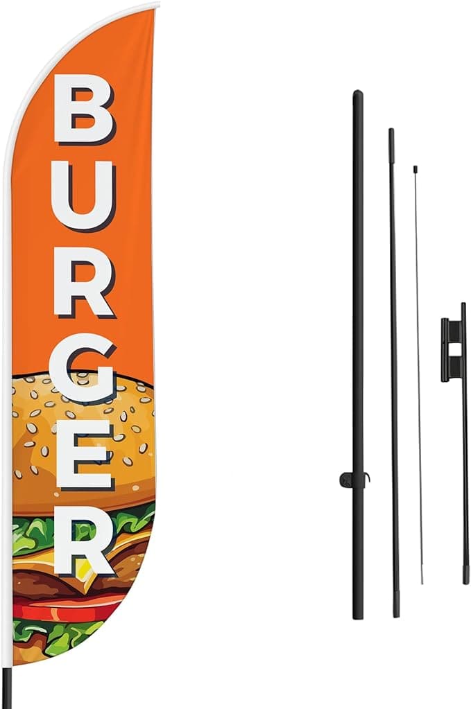 Burger Feather Flag / Swooper Flag