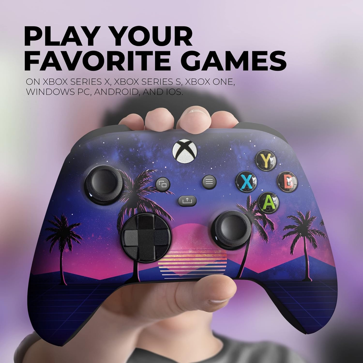 Vaporwave Grid Xbox Series X Controller