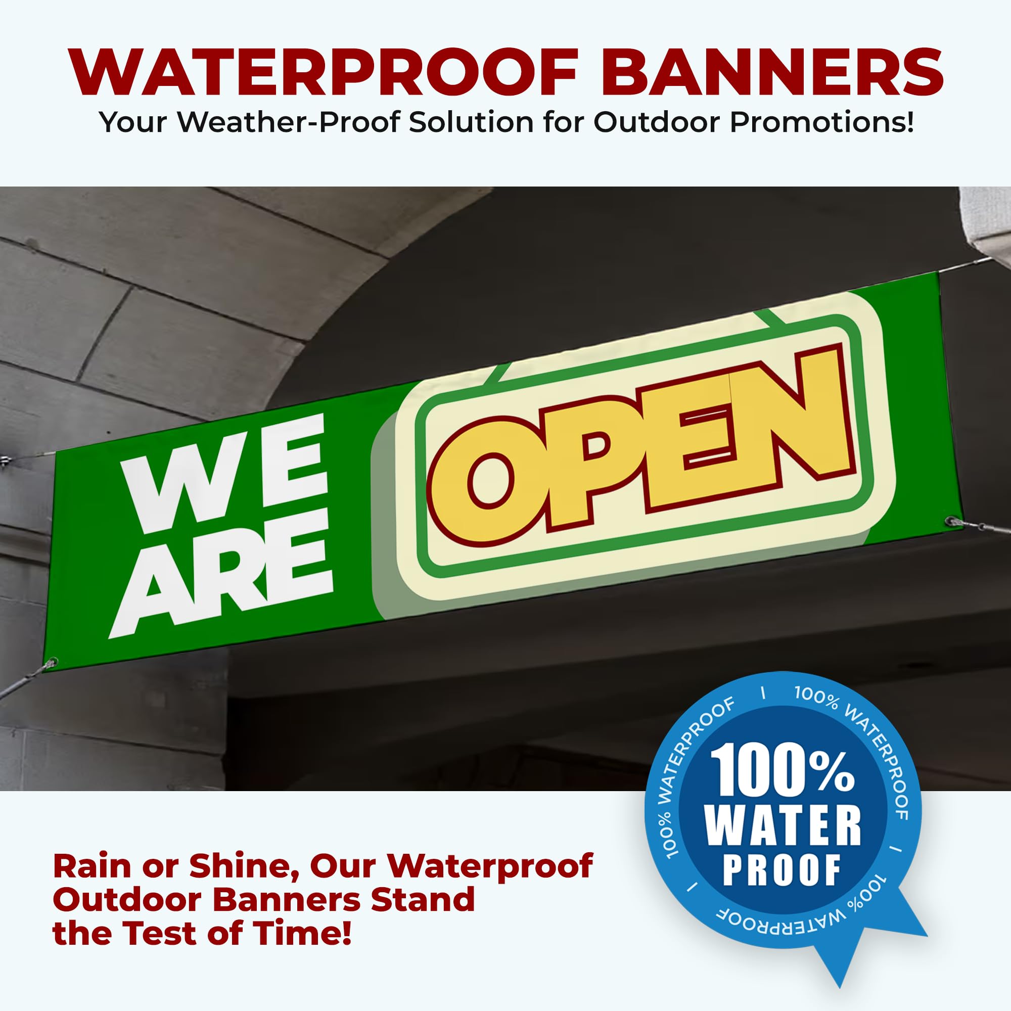 We Are Open Large Banner