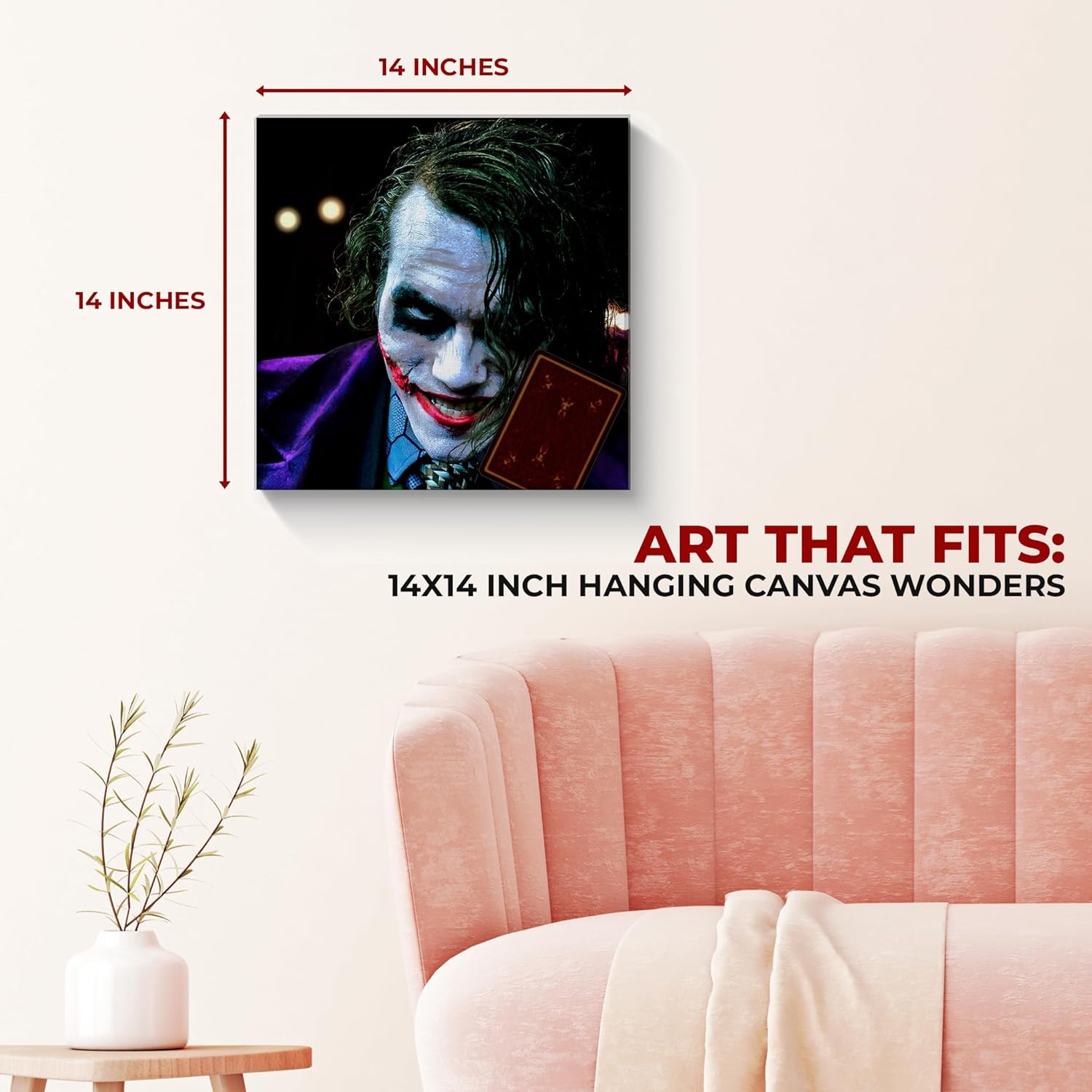 Joker 2 Wall Canvas Set of 1 Set of 1 - 14x14