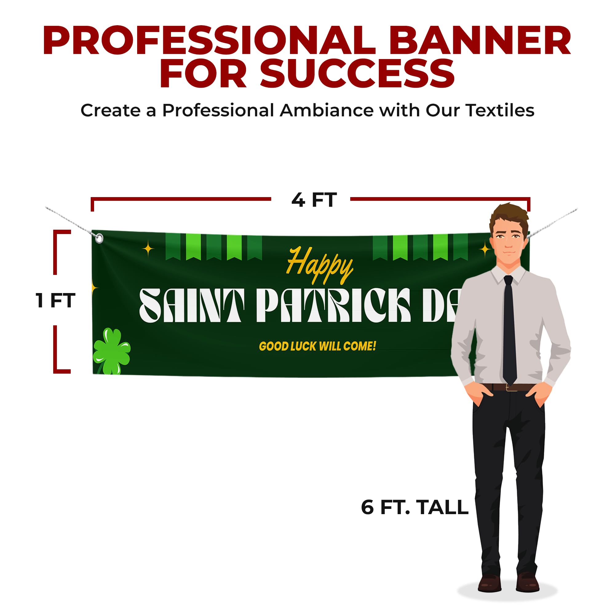 Happy Saint Patrick Day Large Banner