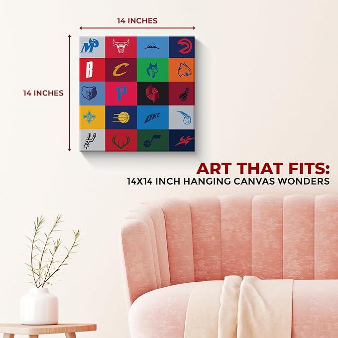 Basketball Wall Canvas Set of 1 Set of 1 - 14x14