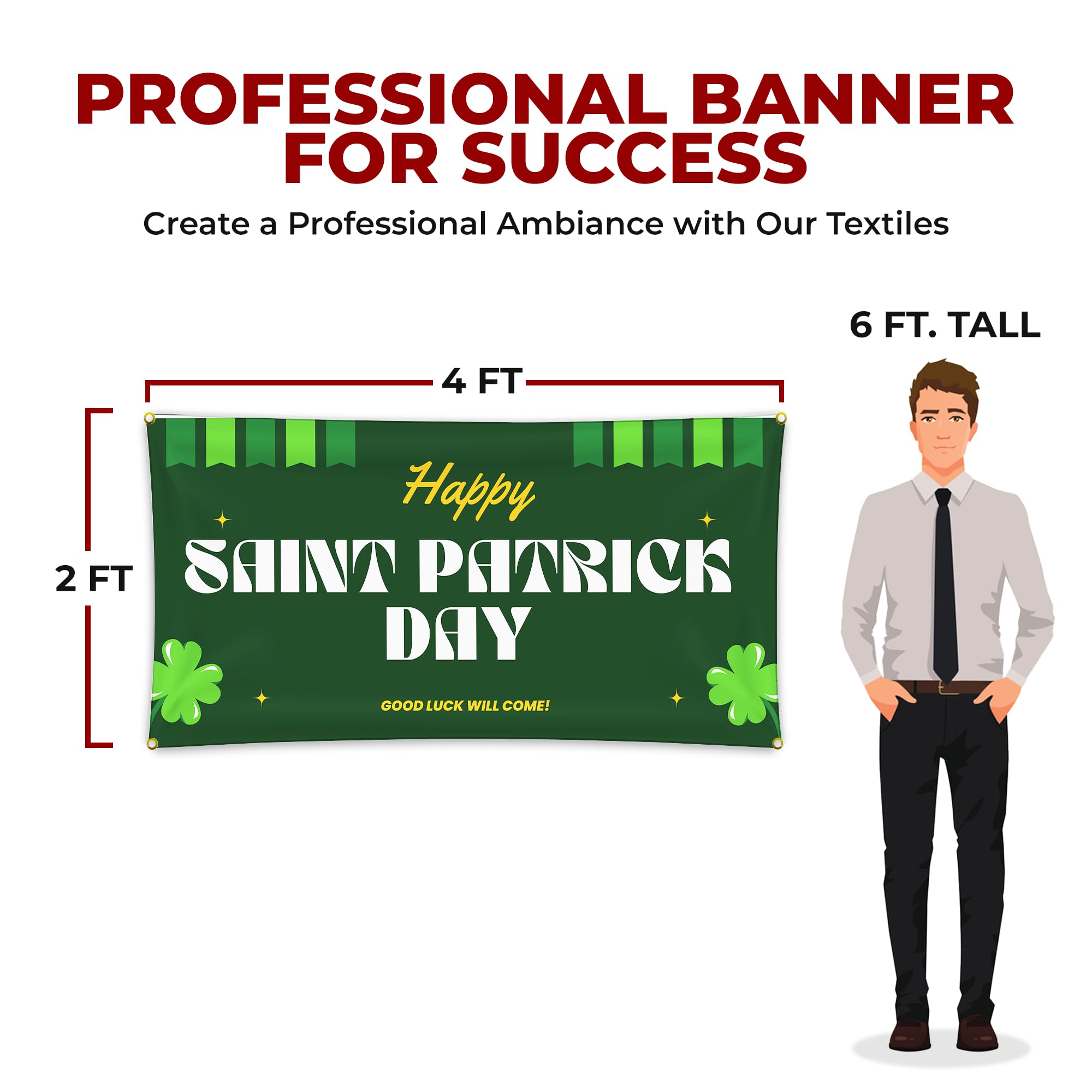 Happy Saint Patrick Day Large Banner