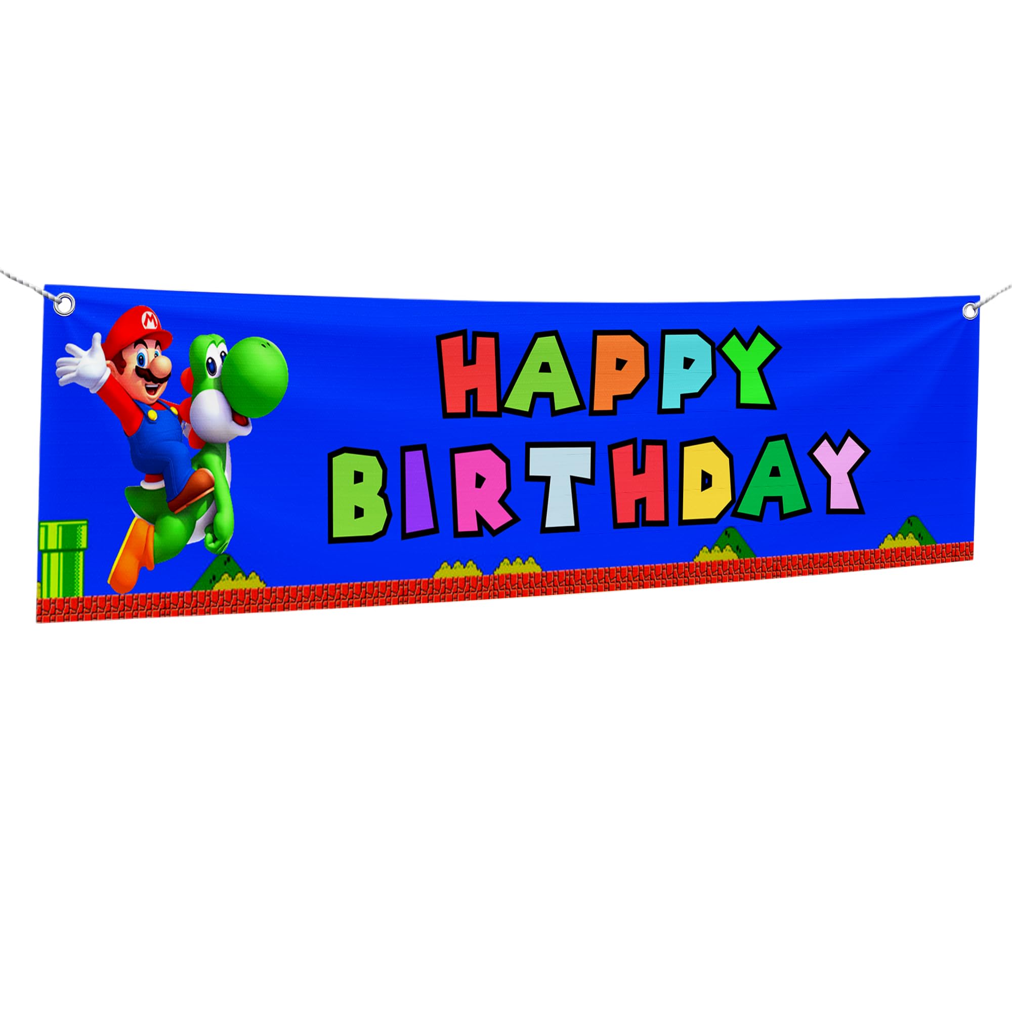 Super Mario Birthday Large Banner