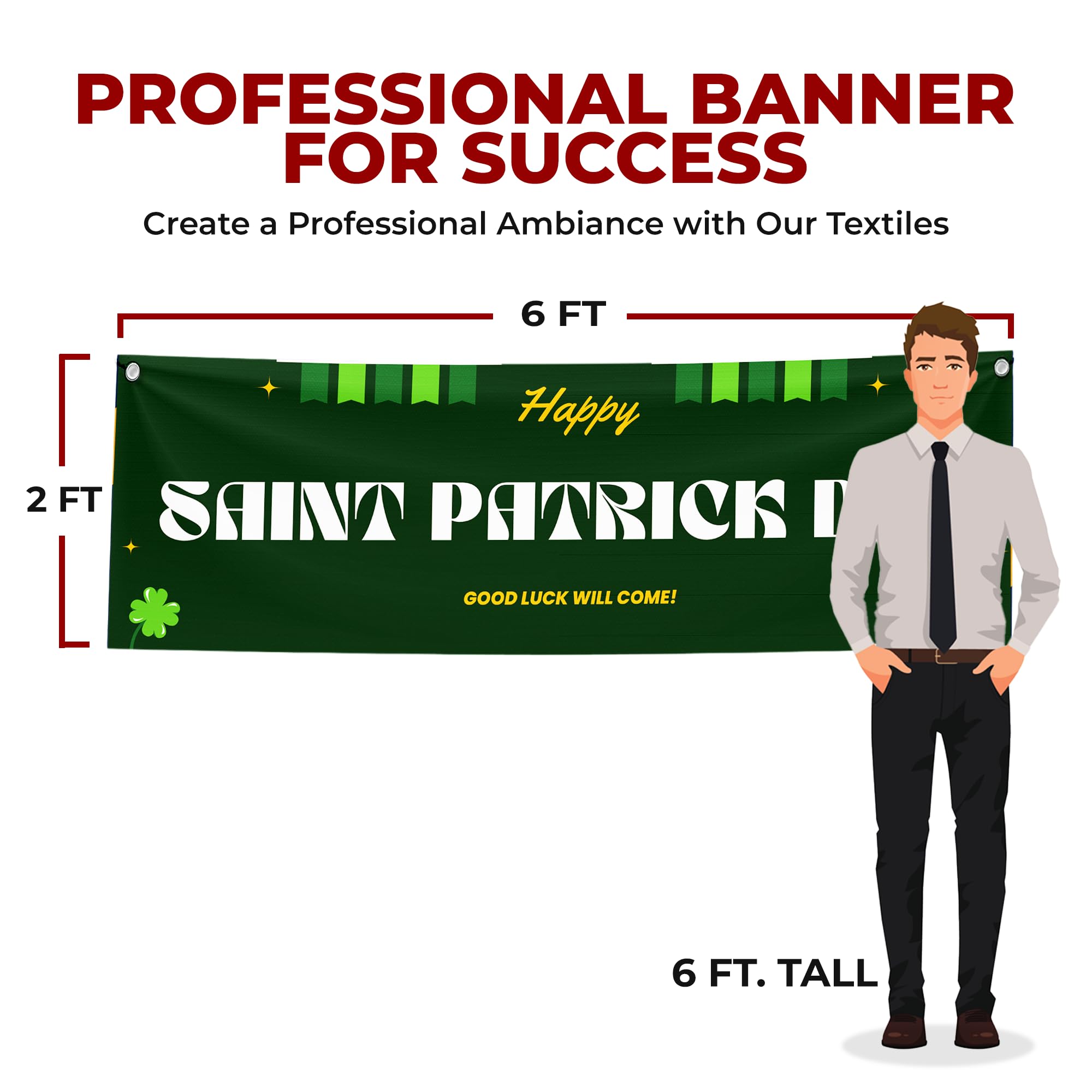 Happy Saint Patrick Day Large Banner