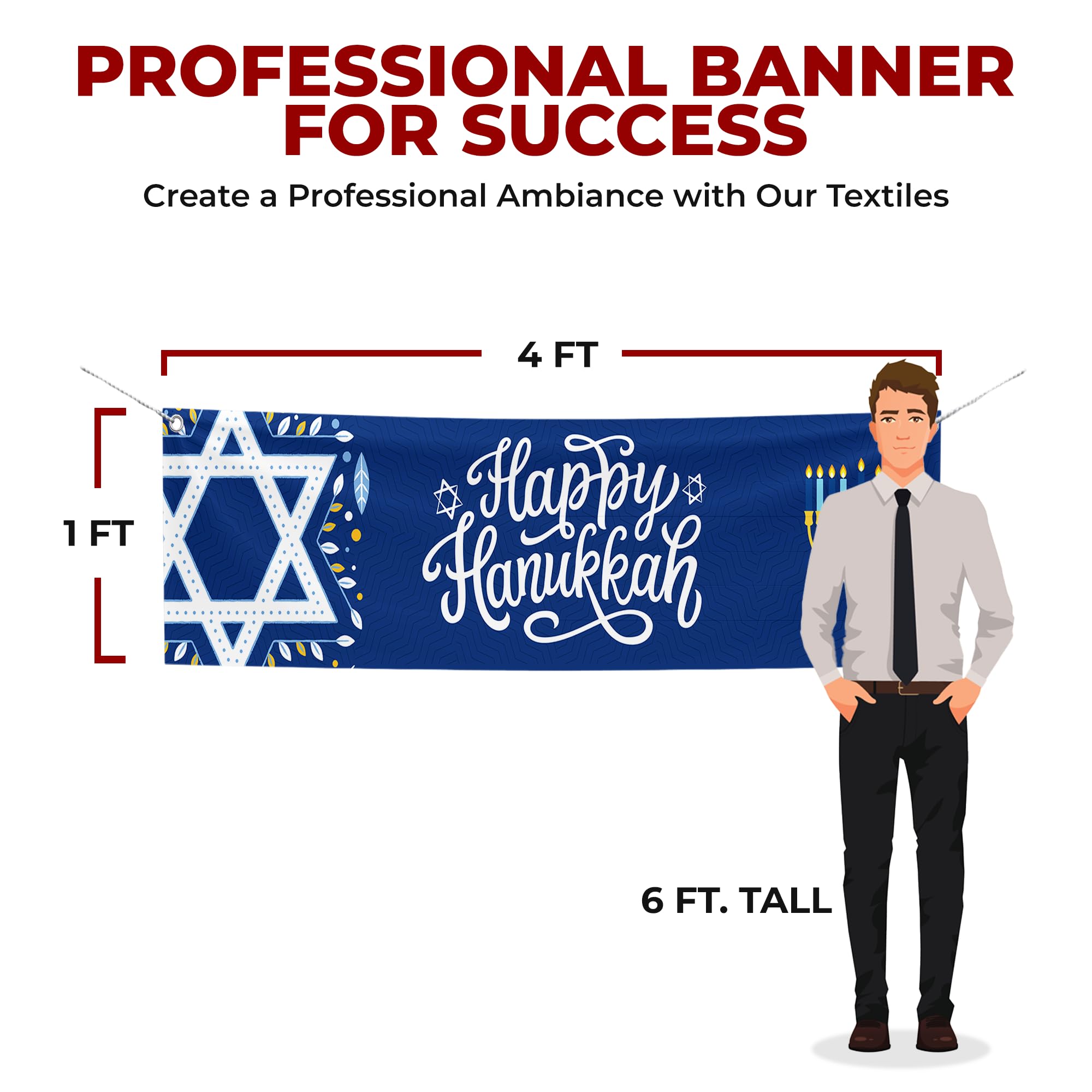 Happy Hanukkah Large Banner