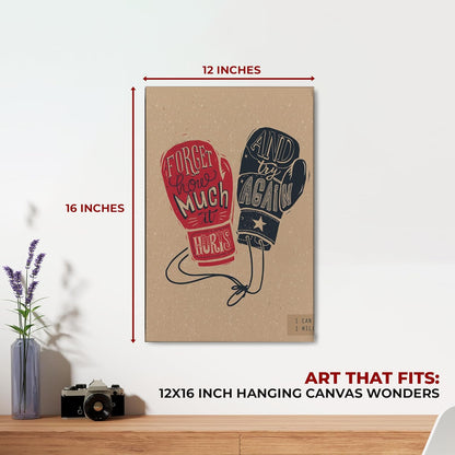 Boxing Gloves Wall Canvas Set of 1 Set of 1 - 12x16