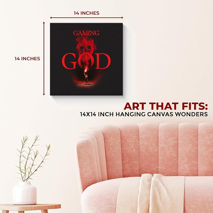 Gaming God Wall Canvas Set of 1