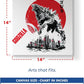 Godzilla Wall Canvas Set of 1 Set of 1 - 14x14