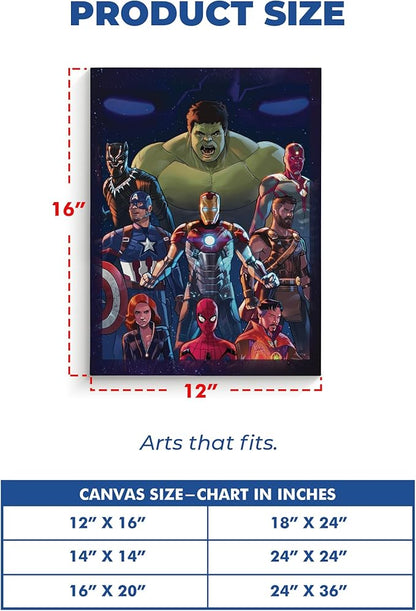 Avengers Wall Canvas 1 Piece Set of 1 - 12x16