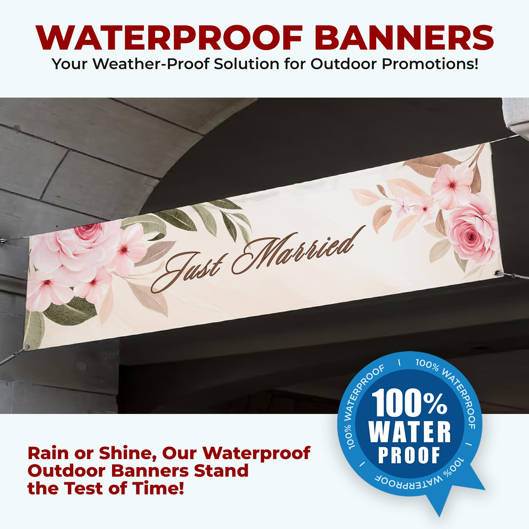 Just Married Large Banner