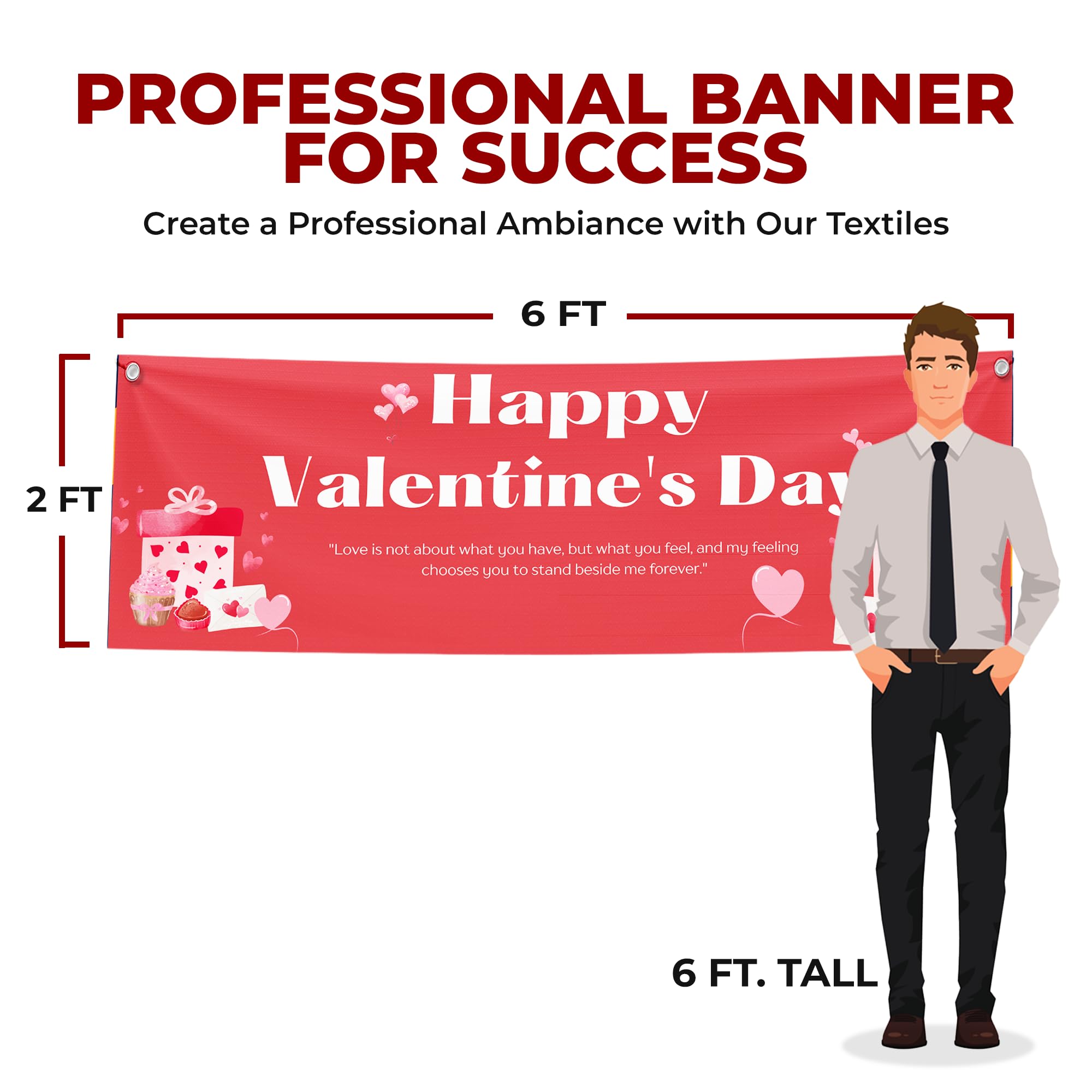 Happy Valentines Day Large Banner