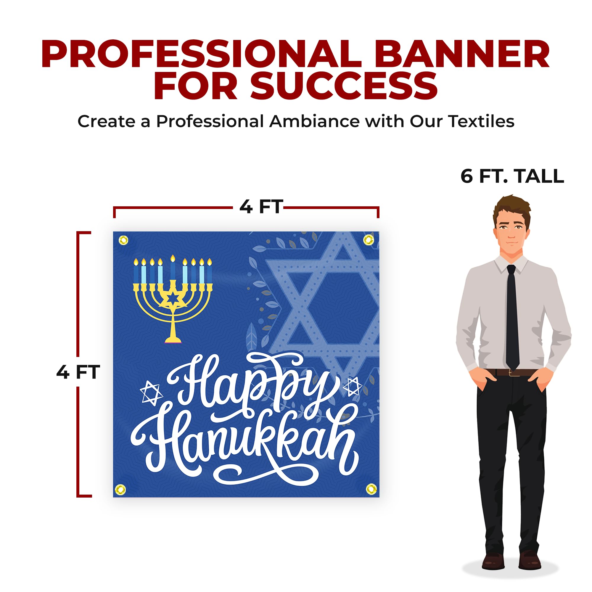 Happy Hanukkah Large Banner