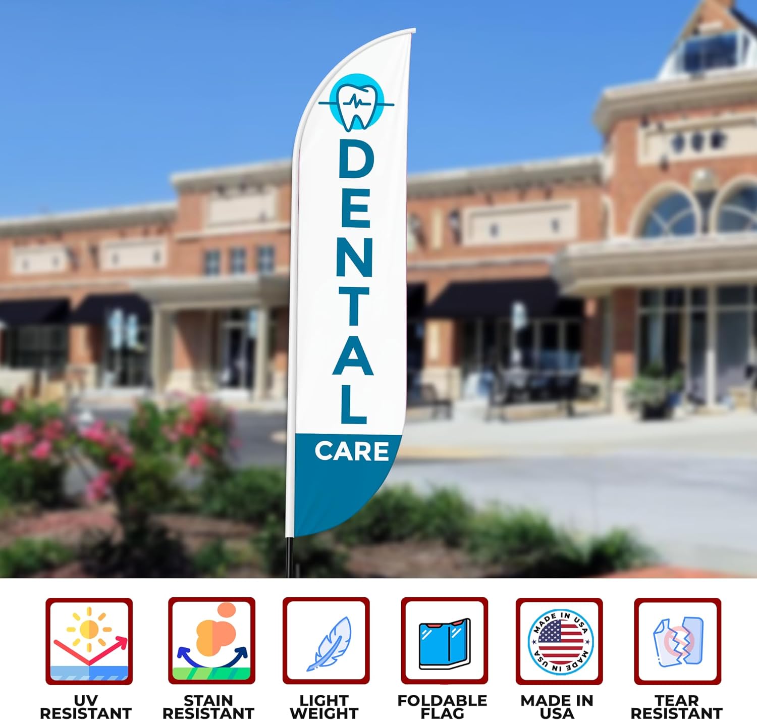 Dental Care Feather Flag / Swooper Flag