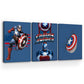 Captain America Wall Canvas Set of 3 - 16x24