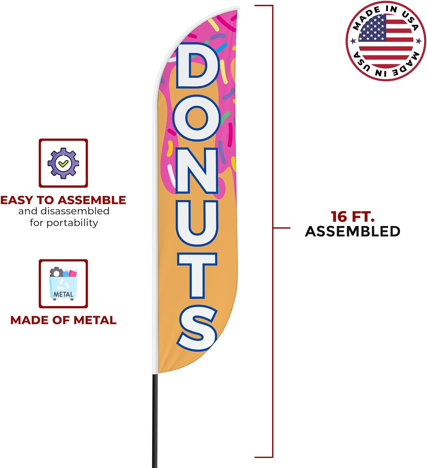 Donuts Feather Flag / Swooper Flag