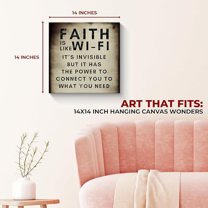 Faith Is Like WIFI Wall Canvas Set of 1