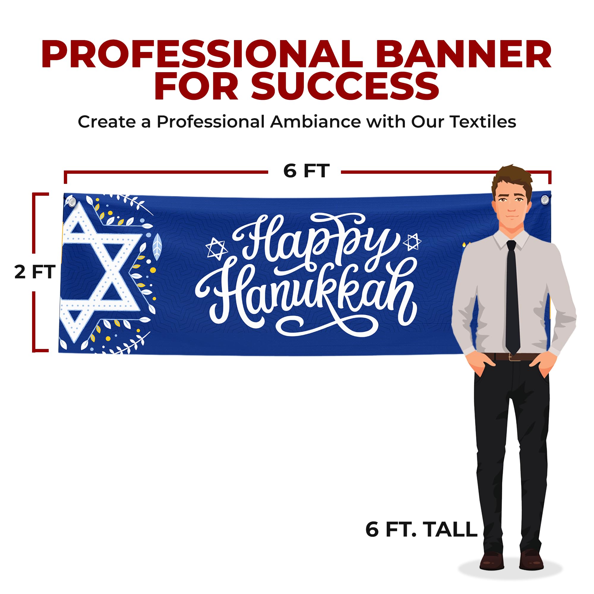 Happy Hanukkah Large Banner