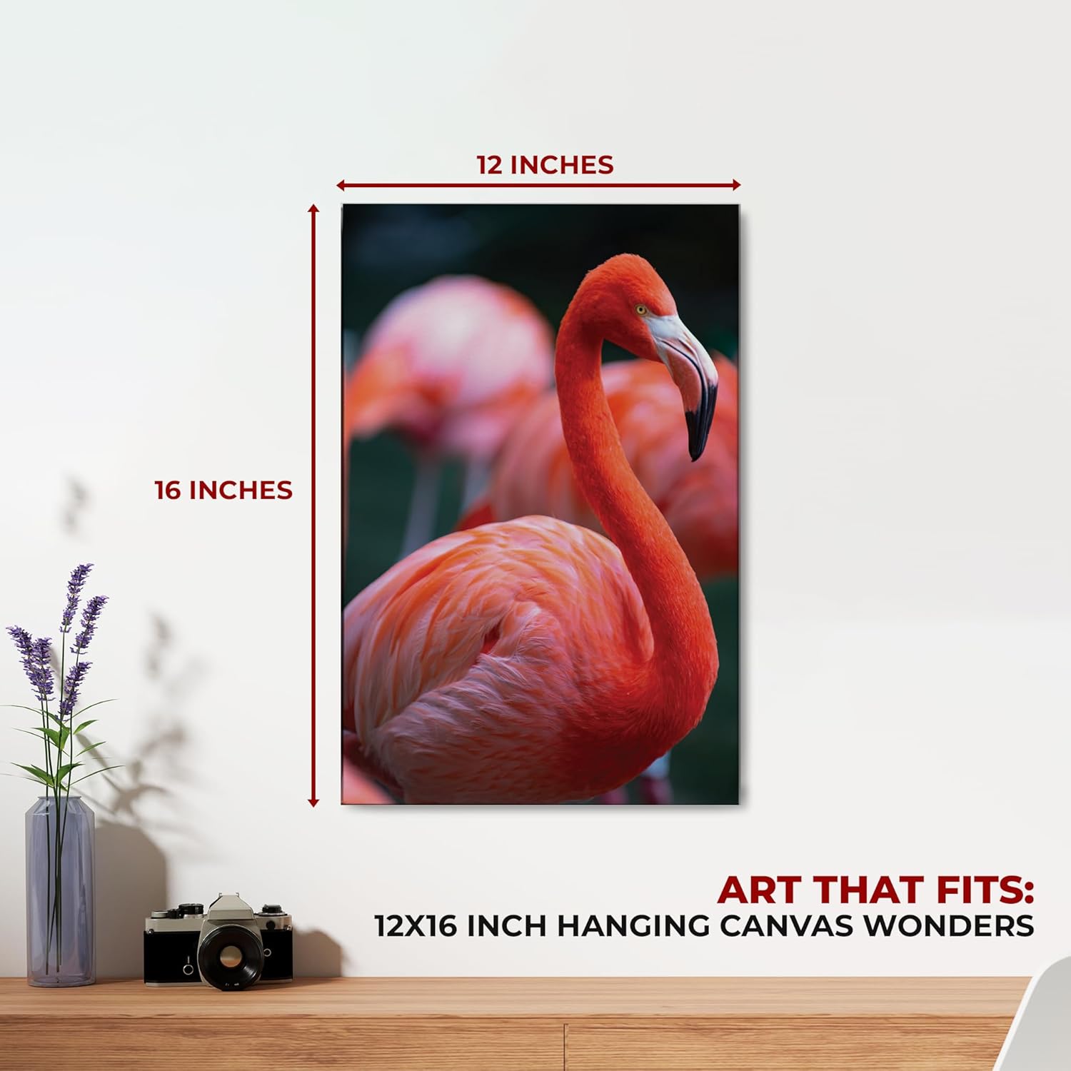 Flamingo Wall Canvas Set of 1