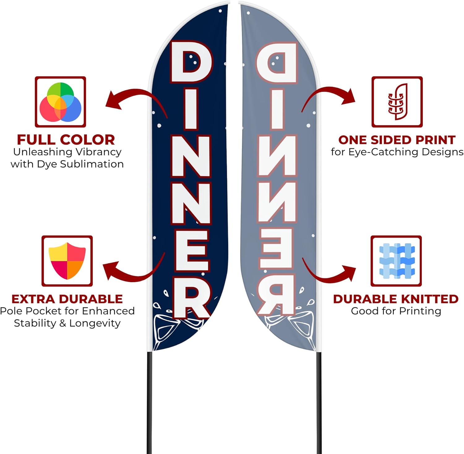 Dinner Feather Flag / Swooper Flag