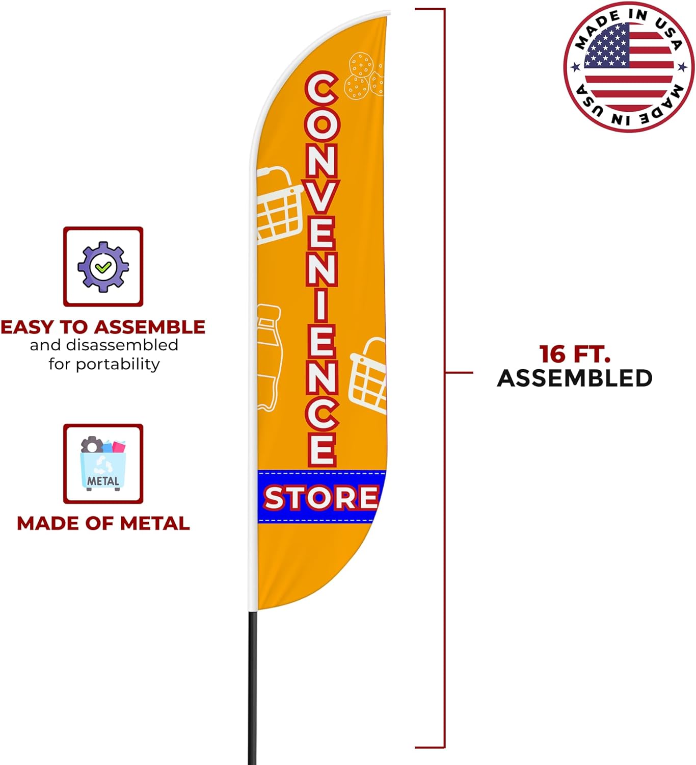 Convenience Store Feather Flag / Swooper Flag