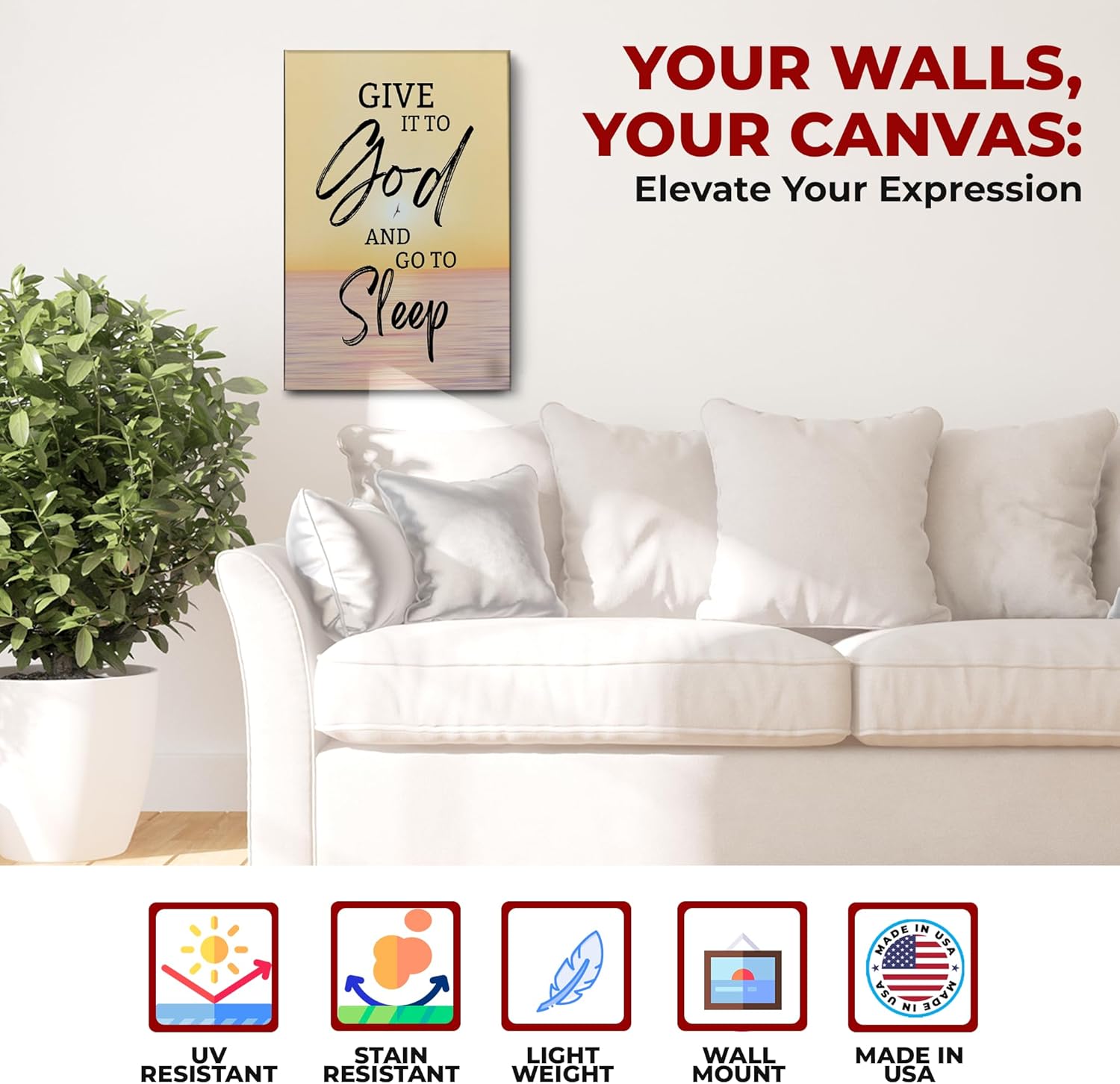 Give It To God Wall Canvas | Set of 1