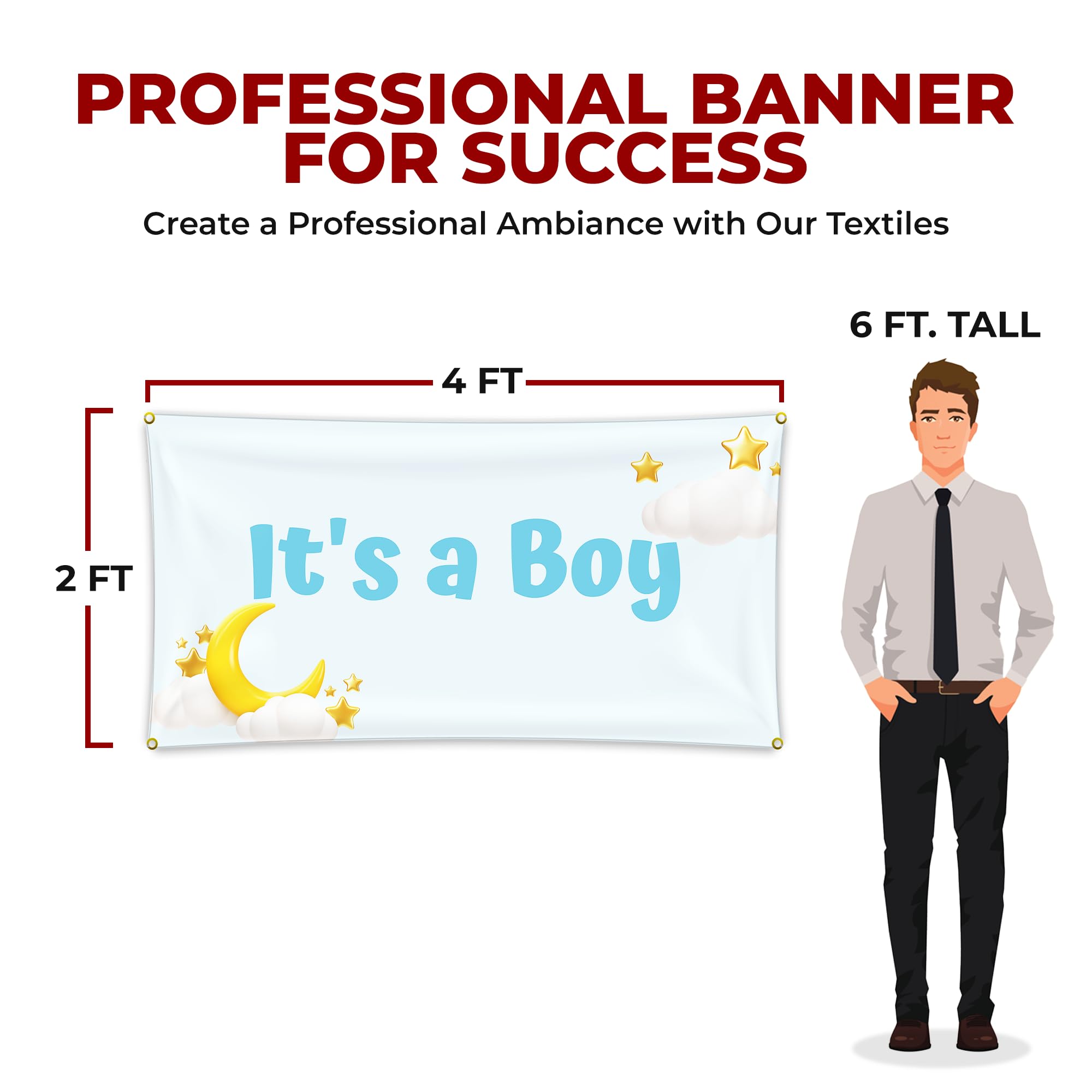 It's a Boy Large Banner